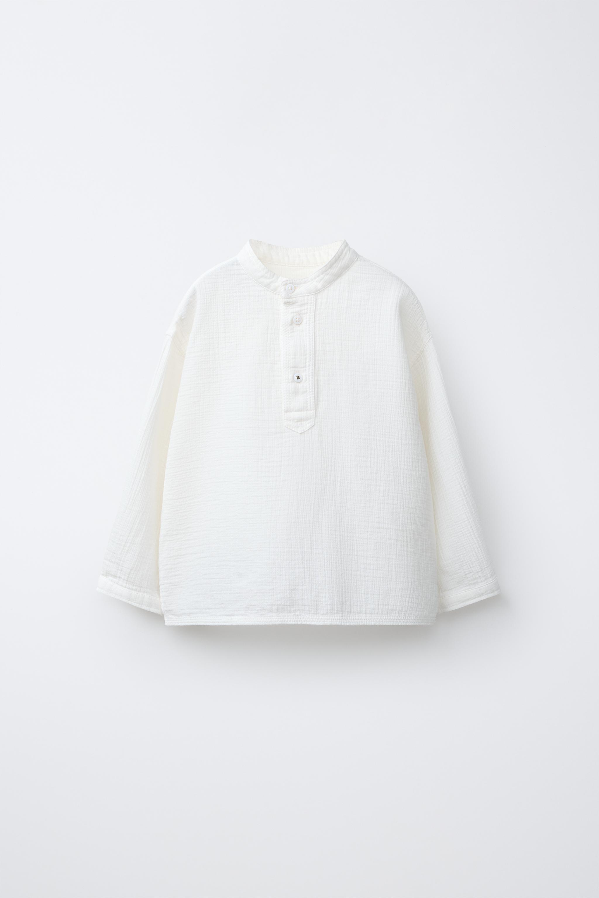 CHEMISE STRUCTURÉE À COL MAO
